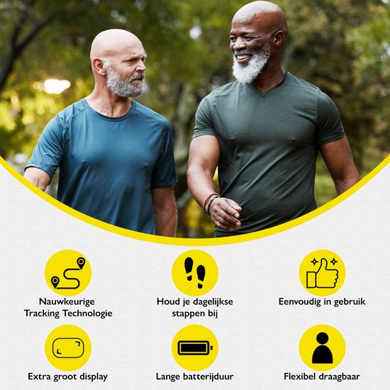 Zoluko Stappenteller – Incl. Batterij, Draagclip, Draagkoord en E-Book - 3D Technologie - Groot Scherm - Stappenteller Broekzak - Stappentellers - Activity Tracker - Activity Trackers - Stappenteller Clip - Pedometer - Zwart