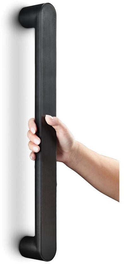 Vitility ID handgreep, badkamer beugel voor muurmontage, wandbeugel, veiligheidssteun voor badkamer douche bad toilet trap, ABS, max. belasting 150 kg, 55 cm, zwart
