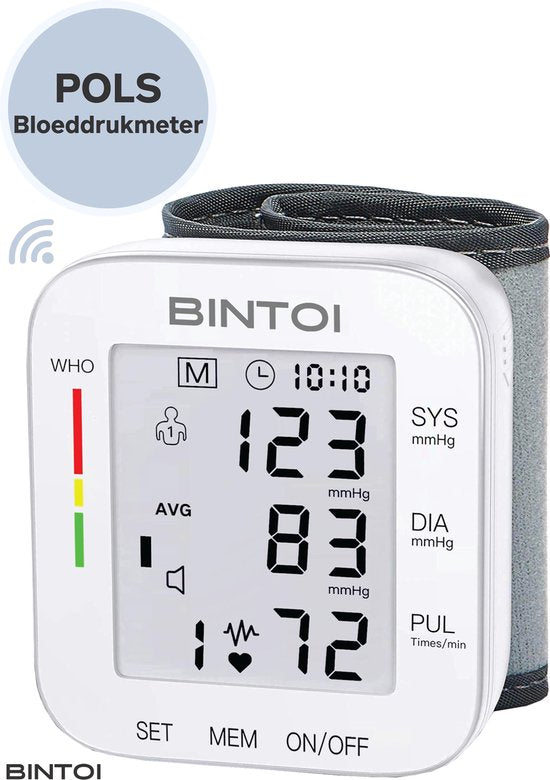 Bintoi Bloeddrukmeter Pols – Automatisch – Hartslagmeter – Compact & Nauwkeurig