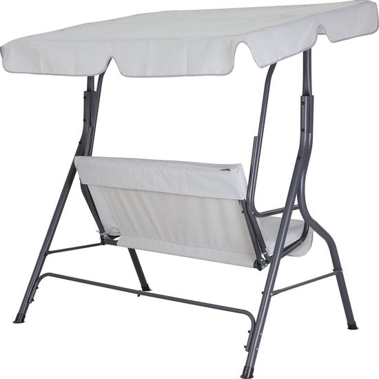 Casaria Hollywood Schommel – 2 Zits Weerbestendig/200kg – Lichtgrijs