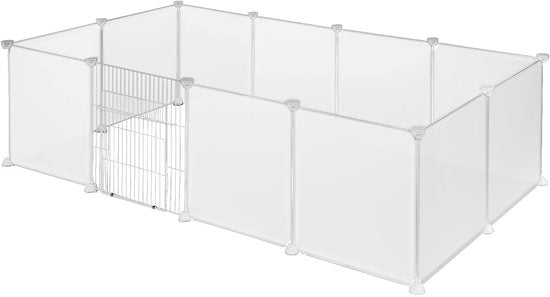 Ceruzo Dierenren 12 Panelen – Modulair – Met Deur – Voor Kleine Dieren