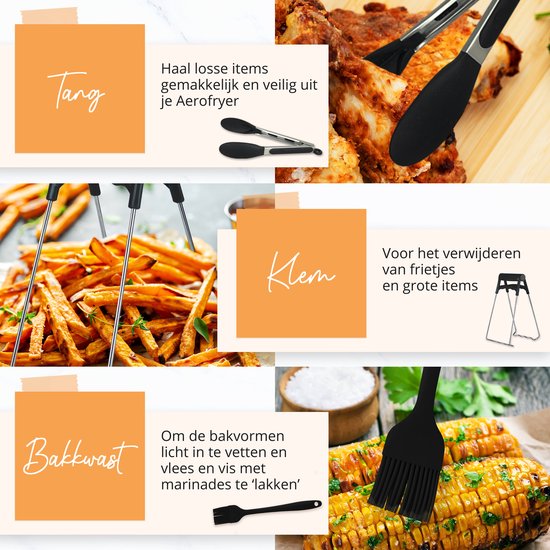 Happy Goods Heteluchtfriteuse XL Accessoires - geschikt voor Airfryer Accessoires - ⌀ 20 CM - Bakpapier - Siliconen Bakje - Bakvorm Rond - Muffin Bakvormen