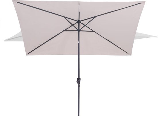 VONROC Stokparasol – Kantelbaar & UV-werend – 200 x 300 x 245 cm – Incl. Hoes – Beige