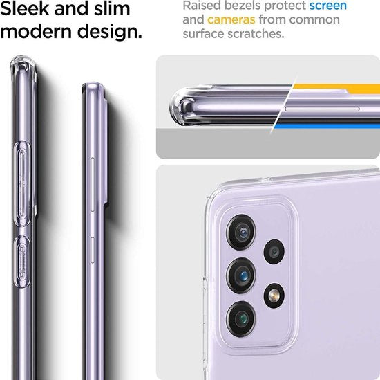 Spigen Liquid Crystal Backcover geschikt voor Samsung Galaxy A72 hoesje - Transparant
