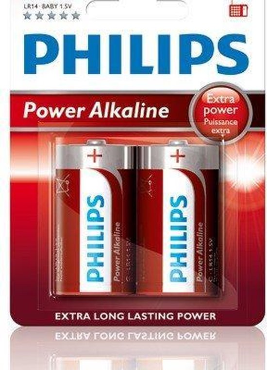 Philips LR14P2B - C batterij - 2 stuks