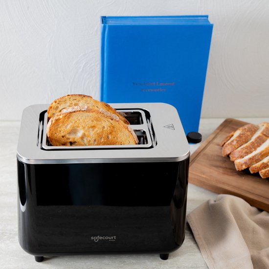 Safecourt Kitchen Broodrooster - Toaster - 6 Warmteniveaus - 2 Extra brede sleuven - 920W - Zwart