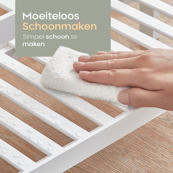 O'DADDY® Schoenenrek - Schoenenbank - Halbank - Schoenenkast - Schoenen Opbergsysteem - Schoenen kast - 3 Laags - Voor 12 Paar - Multifunctioneel Rek - Bamboe - Wit - 70 x 28 x 45 cm