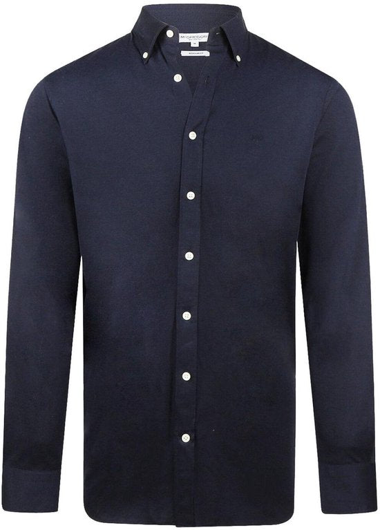 McGregor Overhemd Stretch Pique Shirt Mm252 6001 08 2100 Navy Mannen Maat - M