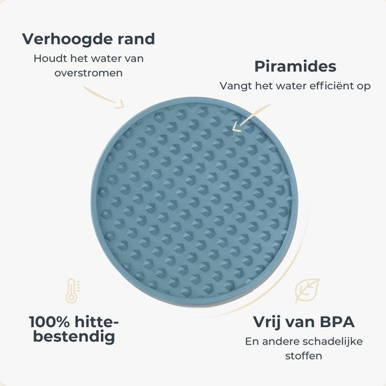Castagnola Siliconen Onderzetters – Onderzetters voor Glazen – Design Onderzetters met Houder – Onderzettersset – Anti Slip - Set van 6 – Groen