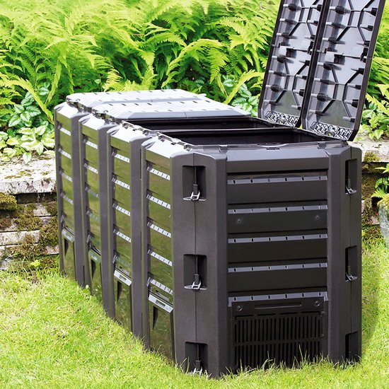 Gardebruk Composteerder 380L – Weerbestendig Opvouwbaar – Zwart