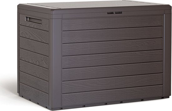 Casaria Tuinkussen Opbergbox – 190L Kunststof UV Bestendig - Bruin