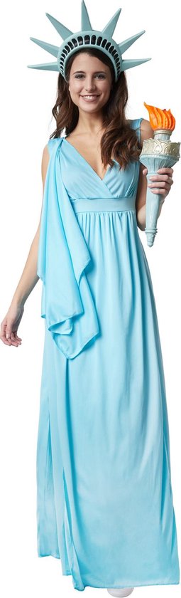 Dressforfun Godin der vrijheid S - verkleedkleding kostuum halloween verkleden feestkleding carnavalskleding carnaval feestkledij partykleding - 302518