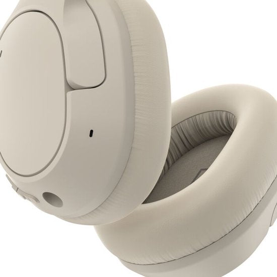 Belkin AUD008HQSA hoofdtelefoon/headset Hoofdtelefoons Draadloos Hoofdband Oproepen/muziek USB Type-C Bluetooth Zand