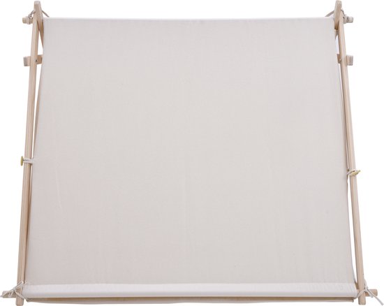 Sunny Sienna Speeltent met vlaggen en vloermat Crème – Wigwam Tipi Tent voor kinderen met Slinger & Opbergtas - Stokken FSC hout - 120x100x105cm