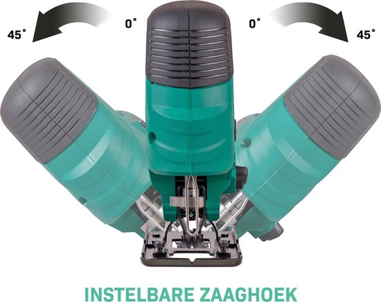 VONROC Decoupeerzaag – 550W – Ergonomische T handgreep – Stofafzuiging – 4 pendelstanden