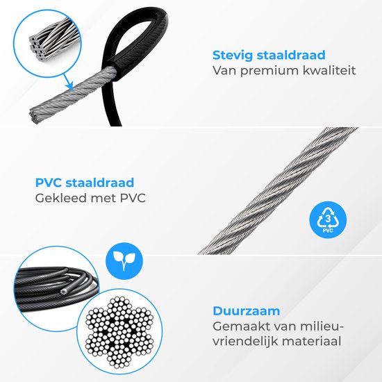 Nuvance - Professioneel Sport Springtouw - Verstelbaar - Speedrope - Jump Rope - voor Volwassenen en Kinderen - Zwart