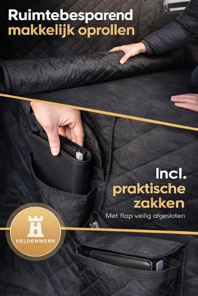 Autokofferbeschermer hond gewatteerd met zij- en kofferbakbescherming, hondendeken, autokofferbak, waterdicht en krasbestendig, universele kofferbakbeschermingsmat voor honden