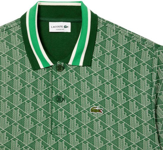 Lacoste DH1417-51 Polo - Heren - Korte Mouw - Calathea/Sabler - Maat S