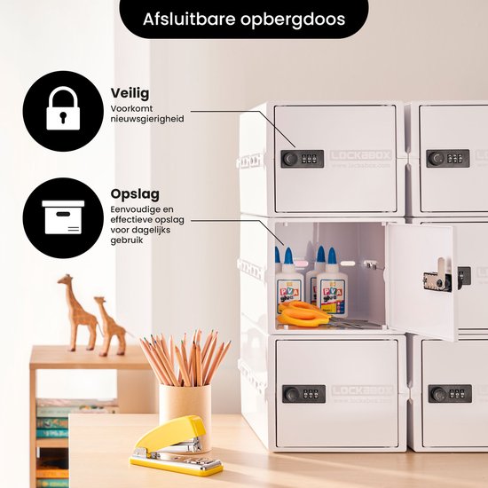 Lockabox One™ Opbergbox met Cijferslot - Afsluitbare Medicijnkast - Polycarbonaat Kluis - Koelkast en Diepvries Proof - 10,5 Liter - 31 x 21 x 17 cm