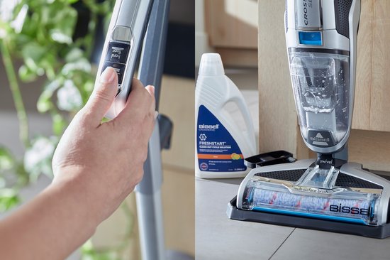 BISSELL Crosswave C3 Select Steelstofzuiger met Dweilfunctie - Vloerreiniger met Snoer - 3 in 1 Stofzuiger, Dweil & Drogen - Multi Surface Vacuum Cleaner - Reinigingsmachine voor Tapijt, Tegels & Houten Vloeren - Krachtige 560W Motor - 3551N