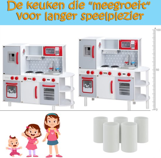 Spielwerk Houten Speelkeuken Junior Chef - Interactief Realistisch - 38 delig