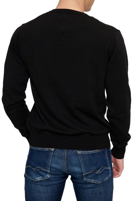 Mario Russo Pullover - Zwart - Maat XXL - Italiaanse Schnit - 85% Katoen Pullover