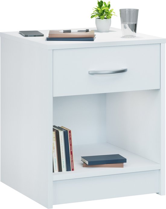 Casaria Nachtkastje Set van 2 - Lade 50x40x35cm - Wit