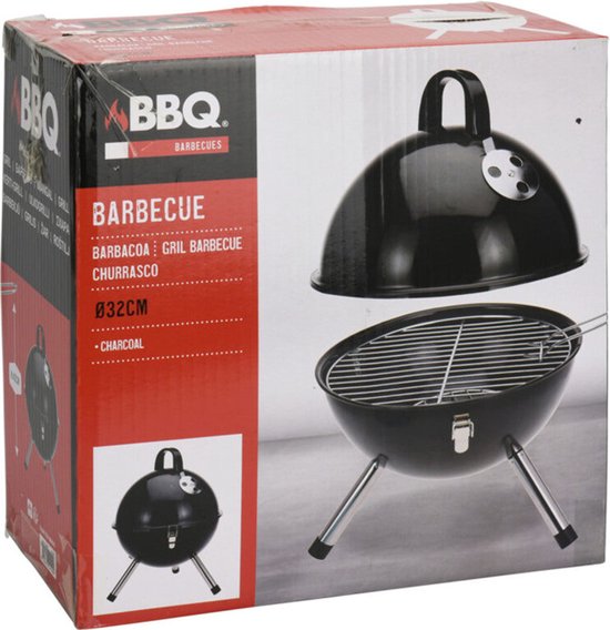 Van der Meulen Kogelbarbecue - Zwarte BBQ van 32 cm