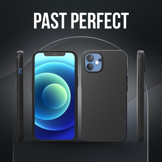 Telefoonhoesje Zwart - Geschikt voor Iphone 12 - Hoesje en Screenprotector - Beschermglas