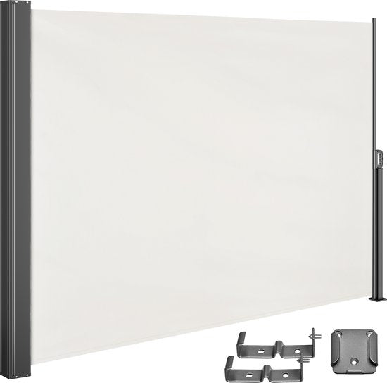 Casaria Wind/Tuinscherm Nosara - 180x300cm Uitschuifbaar - Crème