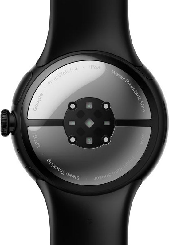 Google - Smartwatch - Pixel Watch 2 - Bluetooth - Stappenteller - Hartslagmeter - GPS - Waterdicht - 2 GB Geheugen - Android - Obsidian