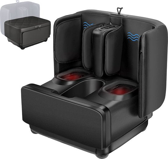 CALMENTA® Voetmassage Apparaat en Beenmassage - Shiatsu - Compressiemassage - Bloedcirculatieapparaat - Voetenbad - Bloedsomloop