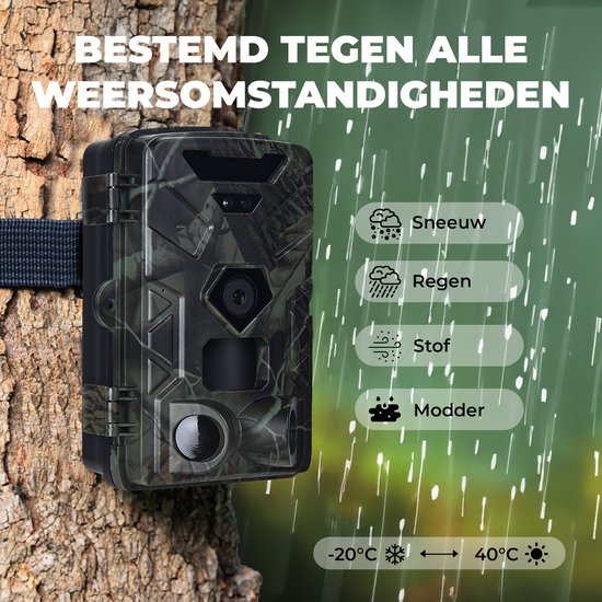 Denver Wildcamera met Nachtzicht - 4K Ultra HD - 50MP - LCD Scherm - Waterdicht - WCT8016