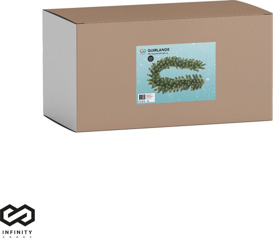 Infinity Goods Guirlande Met verlichting - Timer - Kerstversiering - 270CM - Kerstslinger - Kerstdecoratie - 35 LED - Groen