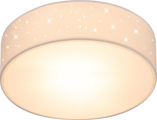 Monzana Plafondlamp - Sterrenhemel Rond 38cm 40 Watt Stof - Wit
