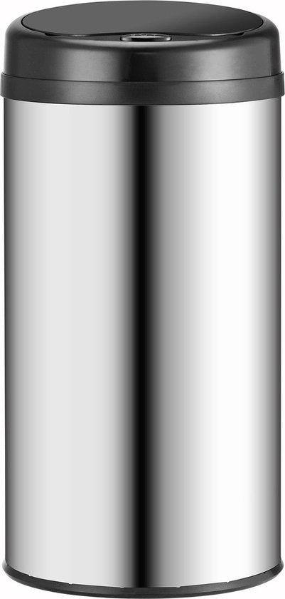 Automatische Prullenbak / Afvalemmer / Sensorprullenbak - 40 Liter - Zilver - Rond