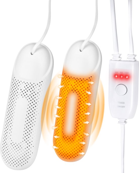 Nuvance - Schoenendroger - Schoendroger met Timer - Schoenverfrisser - Droogfunctie - Wit