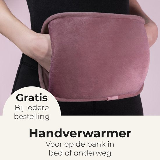 STAUS&BACH Bellune - Elektrische kruik met hoes - Warmwaterkruik met 3 warmtestanden (50°C tot 65°C) - 2 tot 10 uur Warm - Warmtekruik voor baby - Buikverwarmer, nekverwarmer en rugverwarmer - Menstruatie warmteband - Bordeaux rood