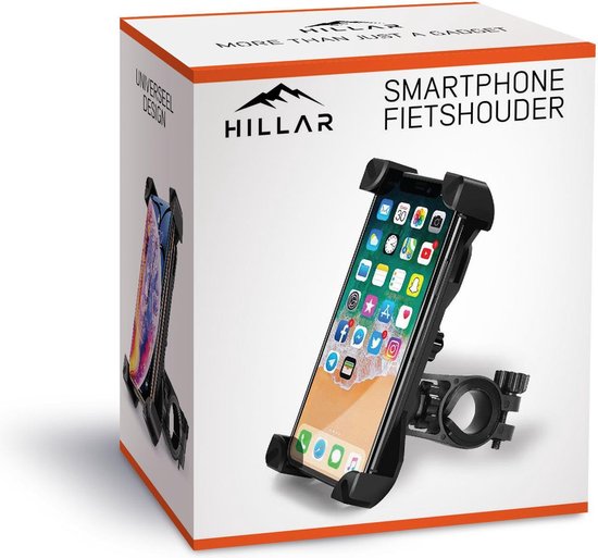 Hillar Universele Telefoonhouder - Verstelbaar - Anti slip - Krasbestendig - Schokdempend - Zwart