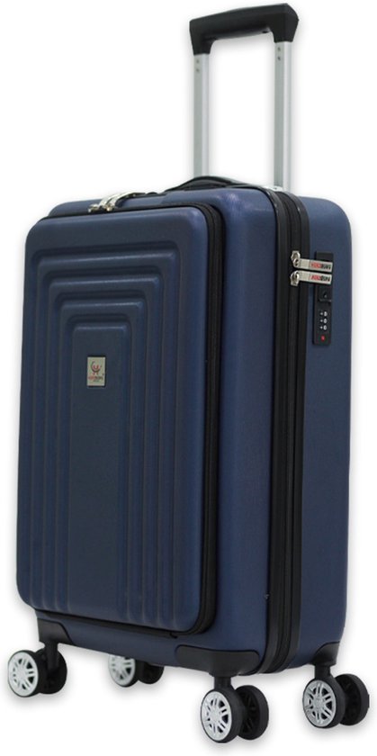 Herzberg Handbagagekoffer - Robuust - Blauw