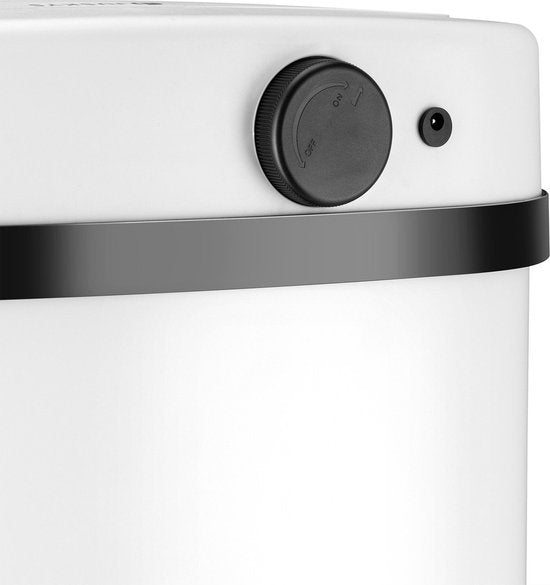 Juskys – Automatische Vuilnisbak Met Sensor – 50 Liter – 40 x 29 x 58 cm – Voorzien Van Bewegingssensor En Touchpanel – Voor Keuken En Kantoor – Wit Gepoedercoat Staal