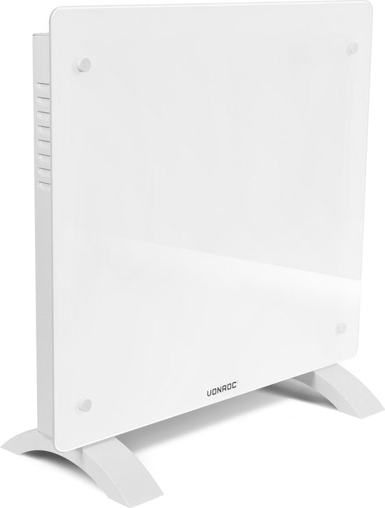 VONROC Luxe Elektrische kachel – 500W/1000W - Verwarmt Ruimtes Tot 12m2 - Met App – Instelbare Thermostaat & Timer - Wit