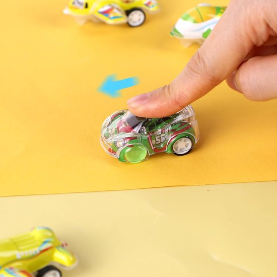 Partizzle 50x Speelgoed Autos - Pull Back Autotjes - Zelfrijdend Auto - Speelgoedauto Uitdeelcadeautjes - Grabbelton Traktatie Cadeautjes voor Kinderen & Peuters - Jongens - 5 cm