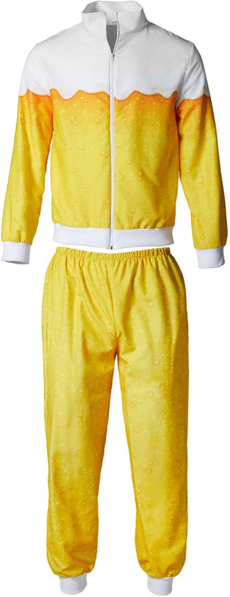 Dressforfun dameskostuum Bier joggingpak - L - Verkleedkleding carnaval - Halloween - Verkleden - Feestkleding - Carnavalskleding - Feest - Partykleding