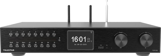 Telestar Top 550 Hifi-Systeem - CD-Speler - Zwart - Compact
