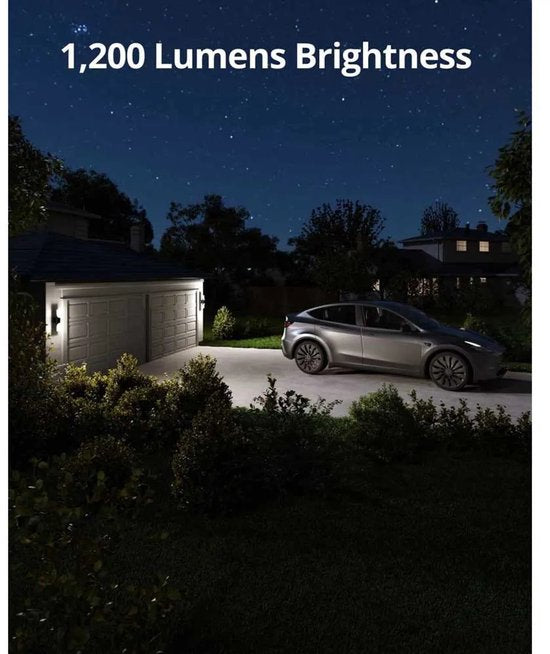 eufy Security S100 Wandlicht met Camera - Wall Light Cam - 2K-resolutie - 1.200 lumen verlichting - Kleurennachtzicht - AI slimme detectie - IP65 waterdicht - Geen maandelijkse kosten - Bedraad