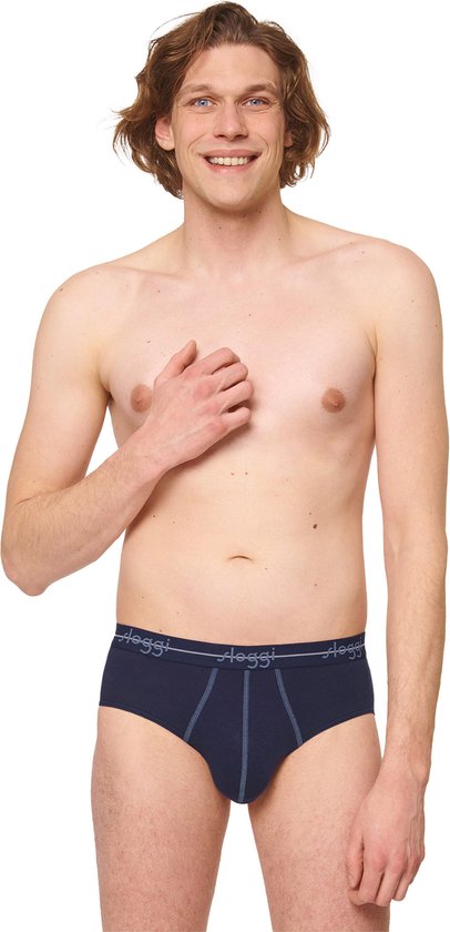 Sloggi Start Midi 2-Pack Slip - Heren - Katoen/Elastaan - Regular Waist - Elastische Band - Blauw/Multi - Maat M