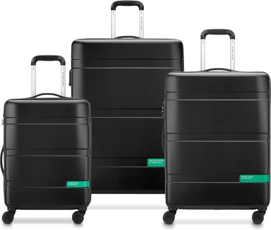 Delsey Paris x United Colors Of Benetton - Kofferset Now - 3 delig - Handbagage 34L + ruimbagage 65L en 93L – Zwart