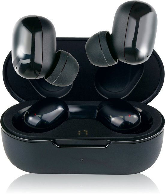 Grundig Draadloze Oordopjes - Earbuds Bluetooth 5.3 - Oortjes incl. Oplaadcassette - Batterijduur tot 20 Uur - USB-C Oplaadbaar - Touch Bediening en Handsfree Bellen