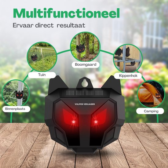 Vulpes Goods® Verjager - Vogelverjager - Duivenverjager - op zonne-energie - Afweermiddel voor Vogels en andere Roofdieren - PRO versie